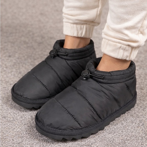 Shoe Republic LA Shoes - Black Mini Puff Bootie